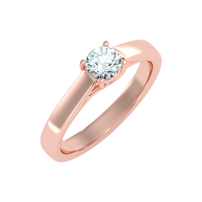 Lindo Solitaire Ring In 925 Sterling Silver - Five