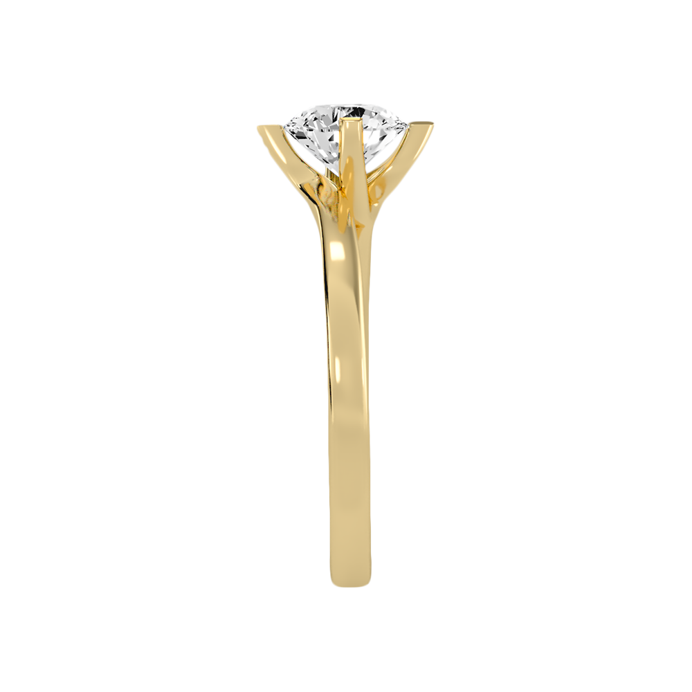 Lithe Solitaire Ring In 925 Sterling Silver - Eleven
