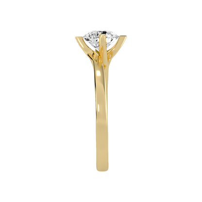 Lithe Solitaire Ring In 925 Sterling Silver - Eleven