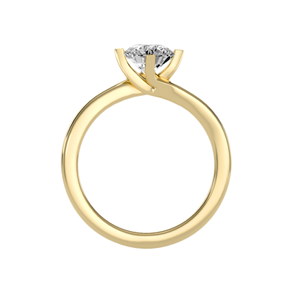 Lithe Solitaire Ring In 925 Sterling Silver - Twelve