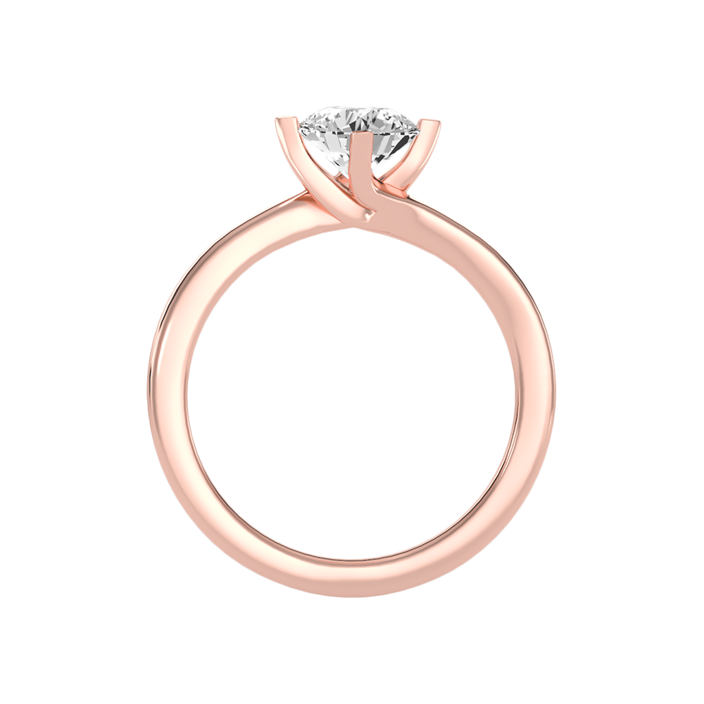 Lithe Solitaire Ring In 925 Sterling Silver - Six