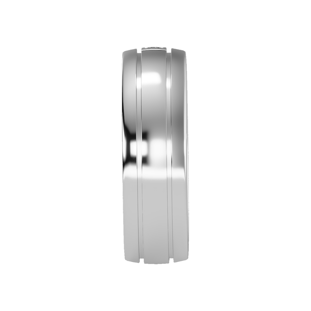 Lit Men's Band In 925 Sterling Silver - Seven
