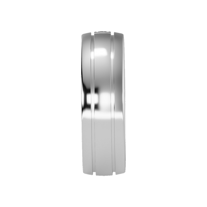 Lit Men's Band In 925 Sterling Silver - Seven