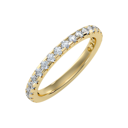Lively Half Eternity Wedding Band In 925 Sterling Silver - Ten