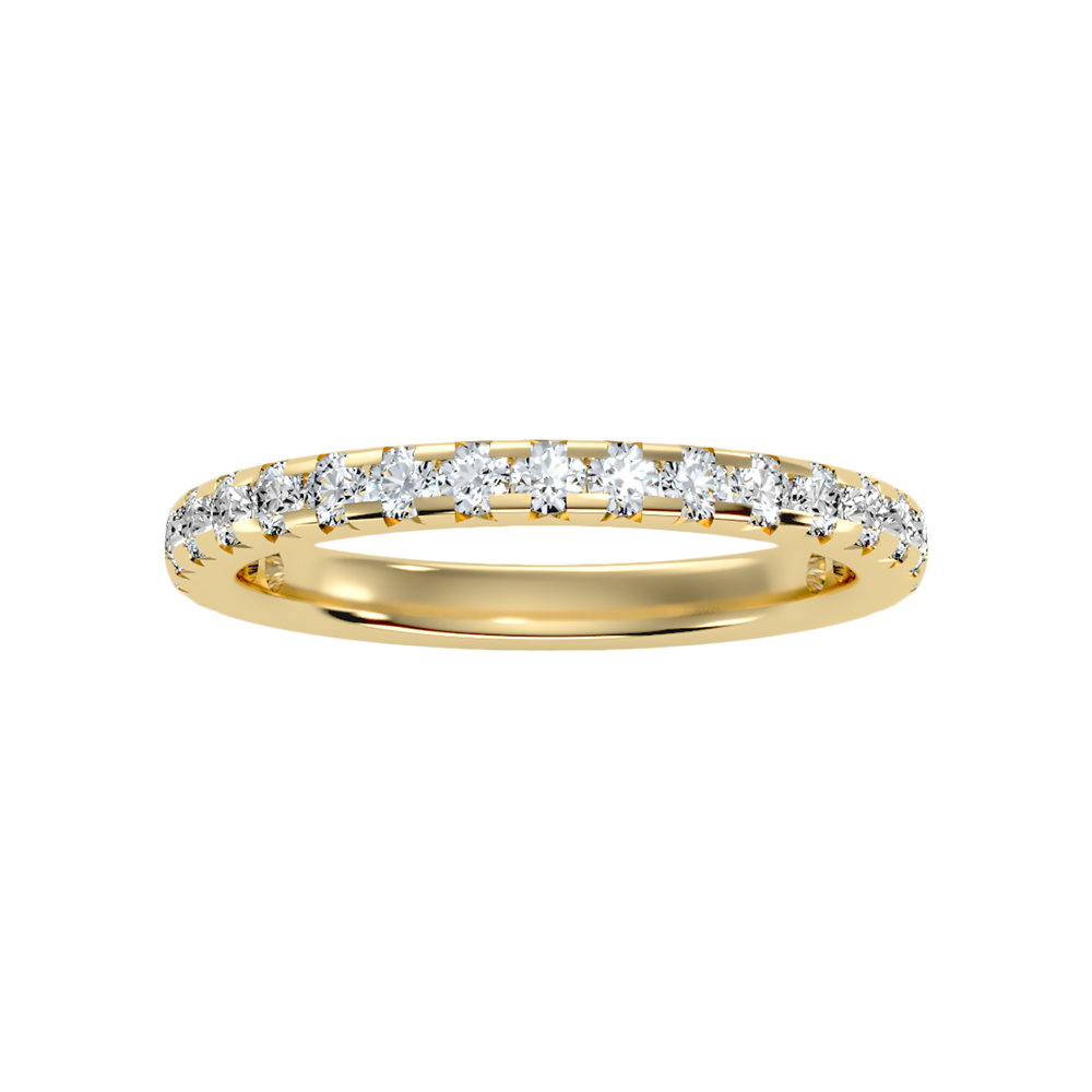 Lively Half Eternity Wedding Band In 925 Sterling Silver - Eleven
