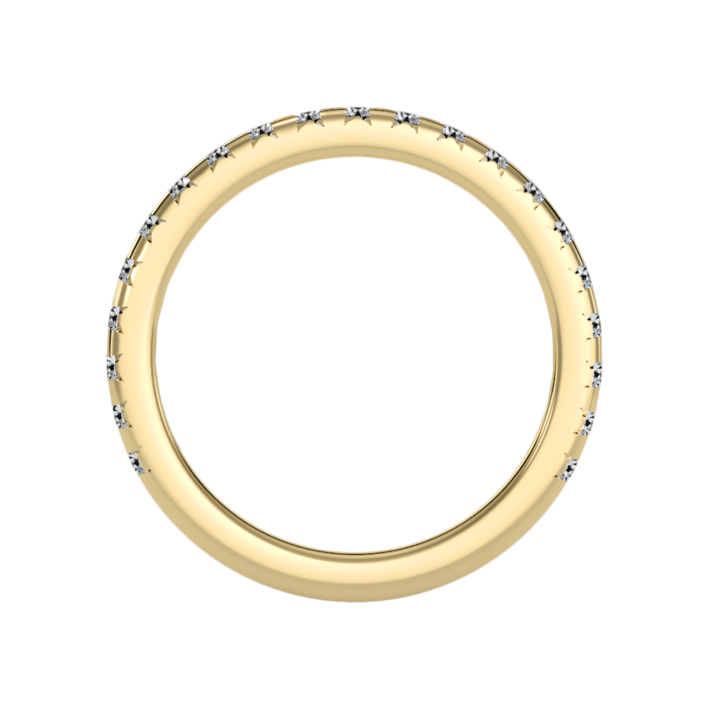 Lively Half Eternity Wedding Band In 925 Sterling Silver - Thirteen