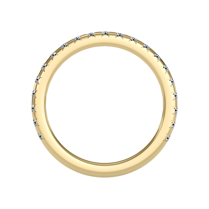 Lively Half Eternity Wedding Band In 925 Sterling Silver - Thirteen