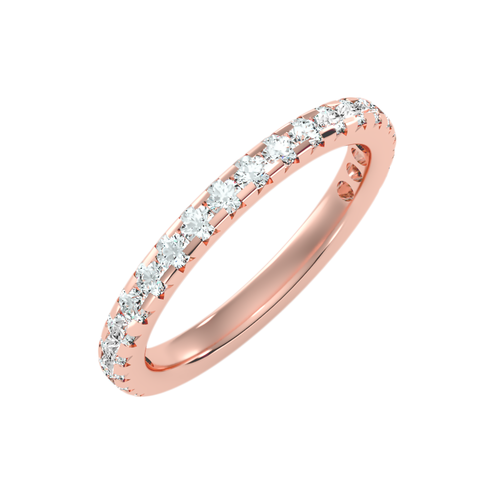 Lively Half Eternity Wedding Band - Two