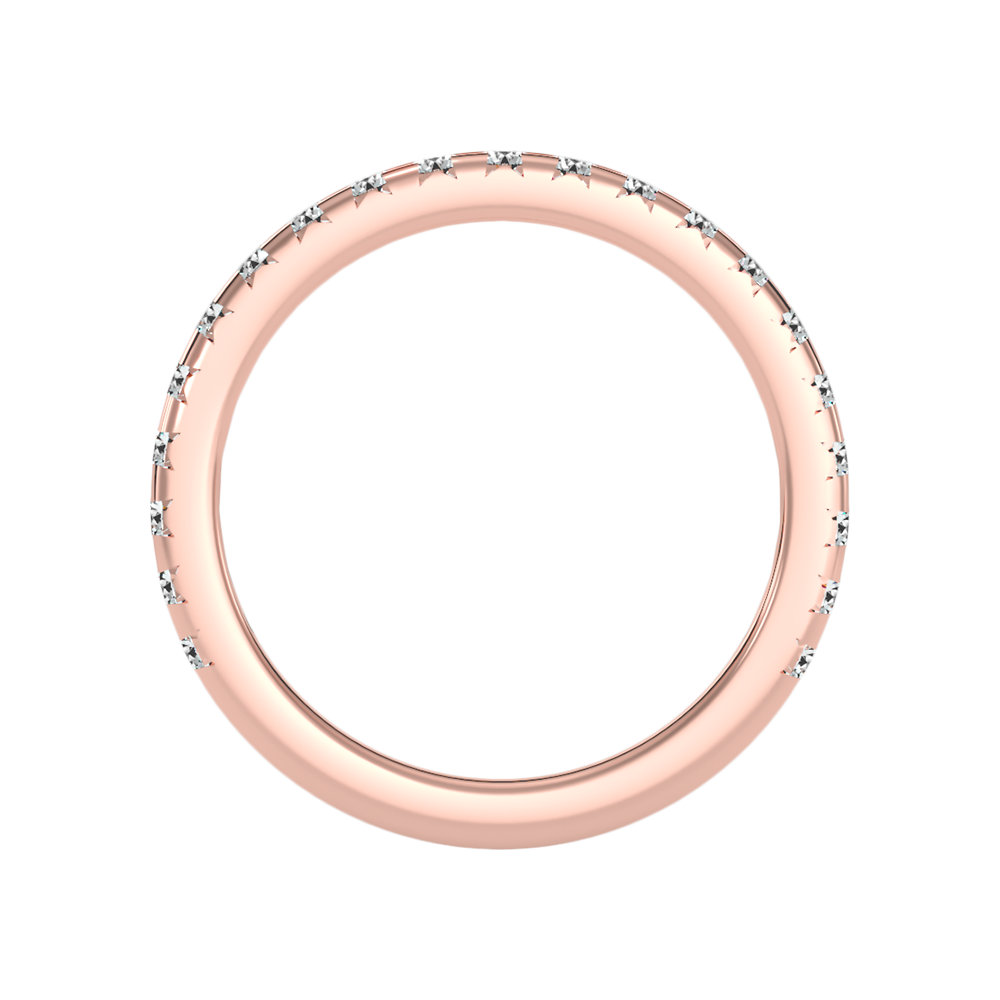 Lively Half Eternity Wedding Band In 925 Sterling Silver - Three