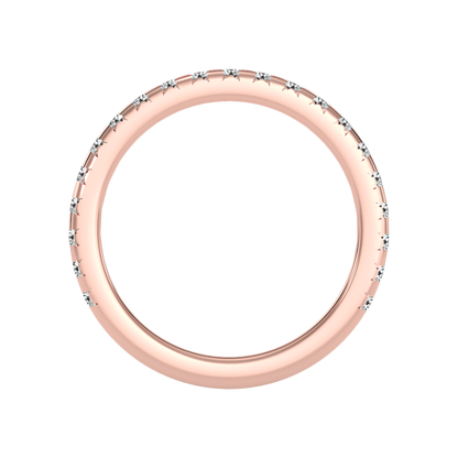 Lively Half Eternity Wedding Band In 925 Sterling Silver - Three