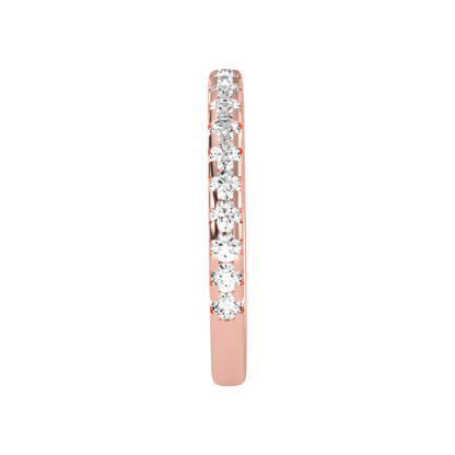 Lively Half Eternity Wedding Band In 925 Sterling Silver - Five