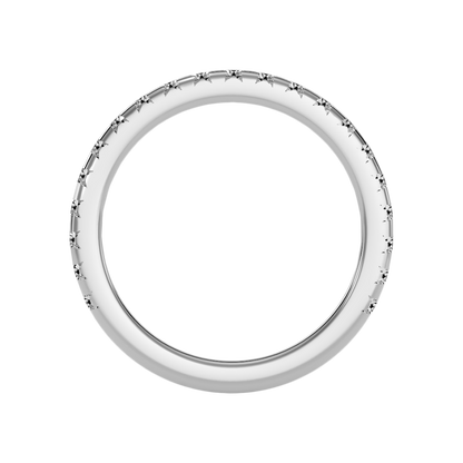 Lively Half Eternity Wedding Band In 925 Sterling Silver - Nine