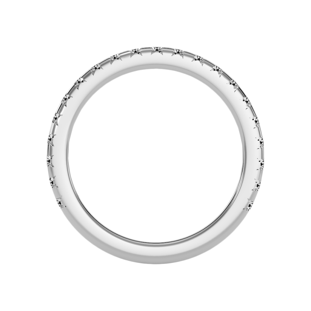 Lively Half Eternity Wedding Band - Nine