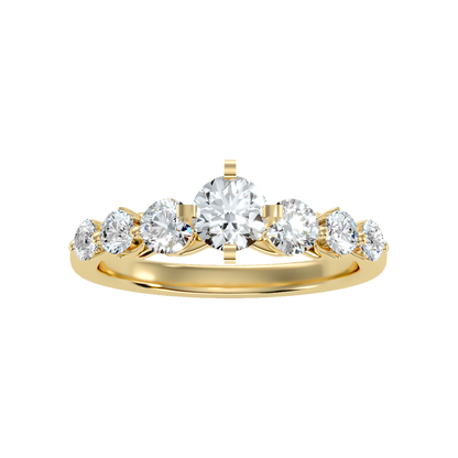 Lofty Solitaire Ring In 925 Sterling Silver - Ten
