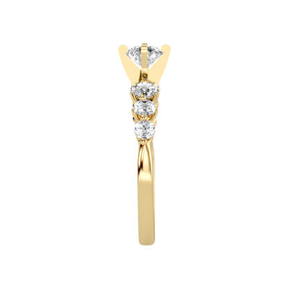 Lofty Solitaire Ring In 925 Sterling Silver - Eleven