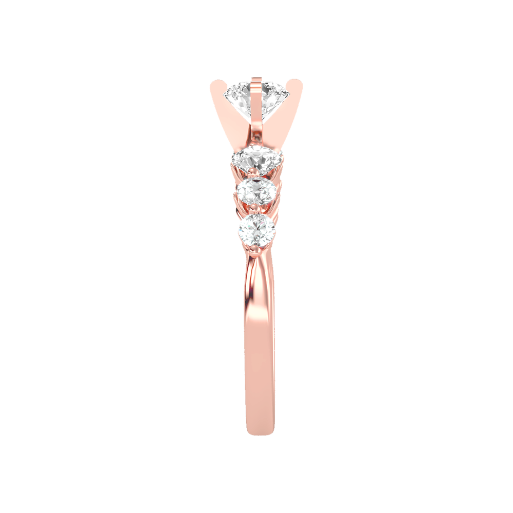 Lofty Solitaire Ring In 925 Sterling Silver - Four