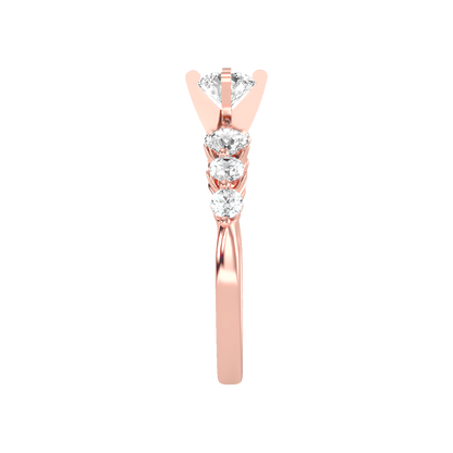 Lofty Solitaire Ring In 925 Sterling Silver - Four