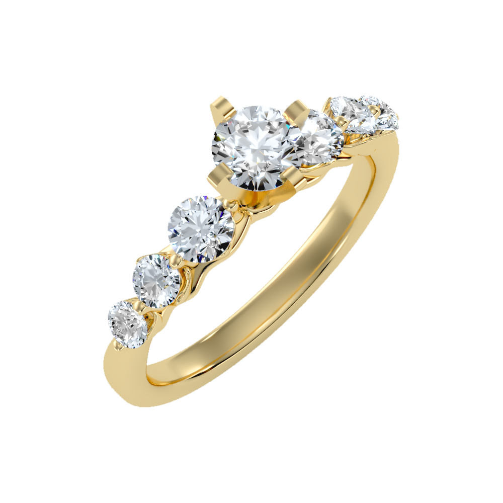 Lofty Solitaire Ring In 925 Sterling Silver - Nine