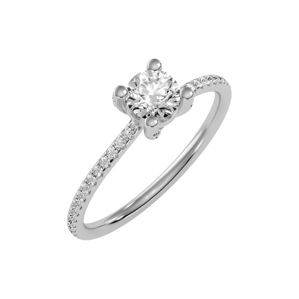 Lordly Solitaire Ring In 925 Sterling Silver - One