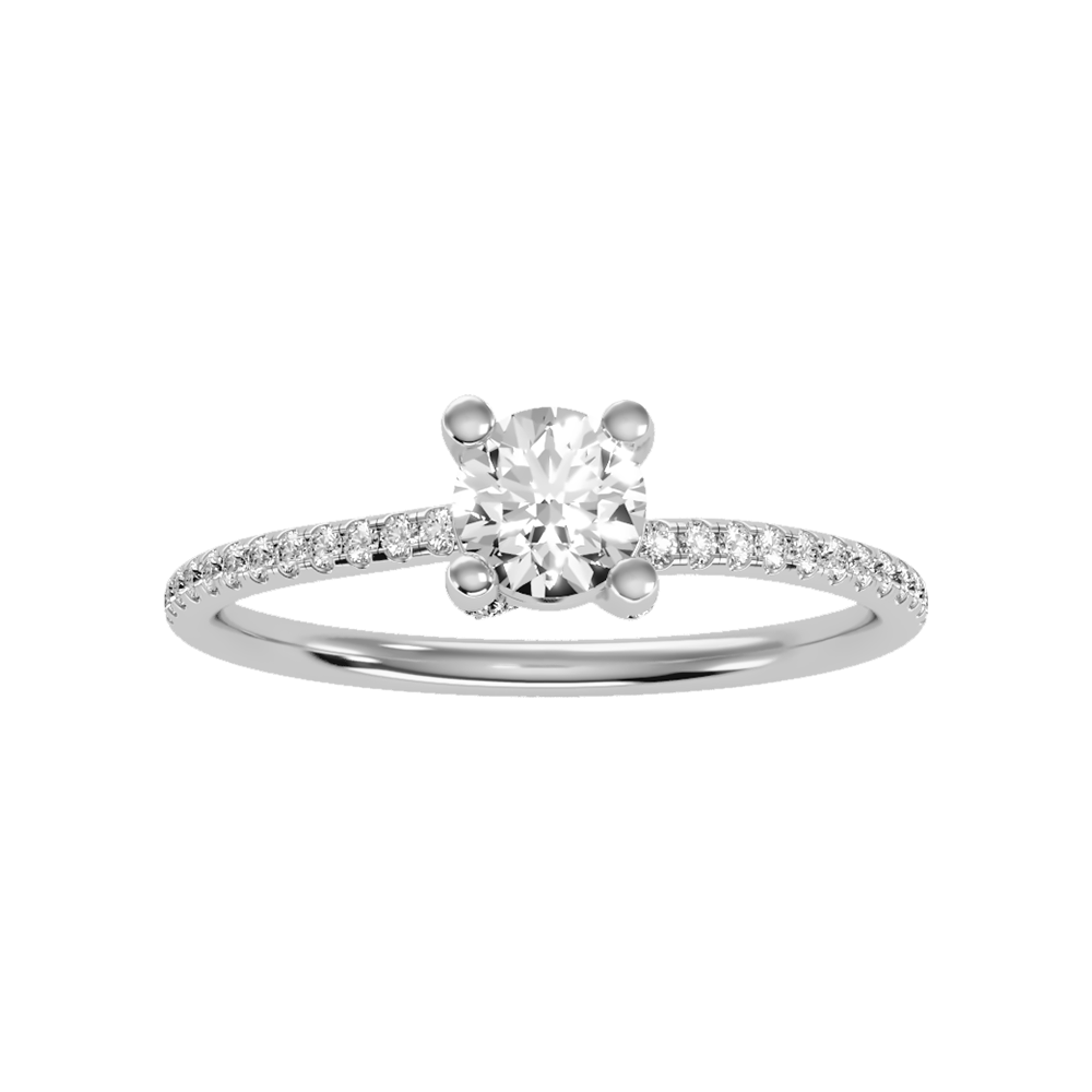 Lordly Solitaire Ring In 925 Sterling Silver - Two