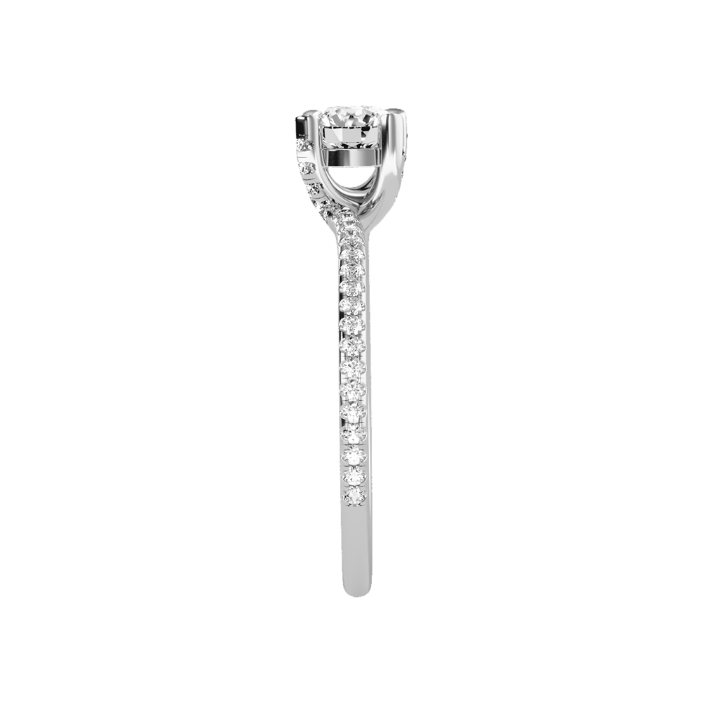 Lordly Solitaire Ring In 925 Sterling Silver - Four