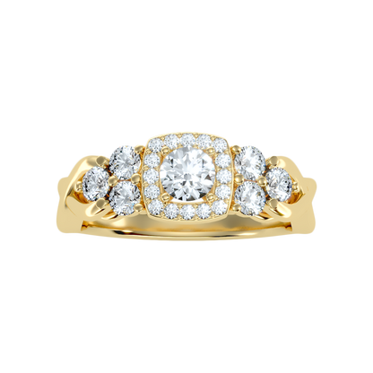 Loveable Halo Ring In 925 Sterling Silver - Ten