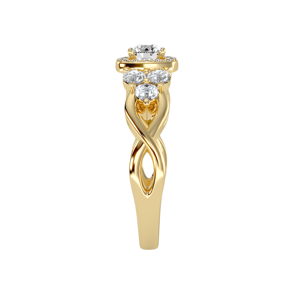 Loveable Halo Ring In 925 Sterling Silver - Eleven