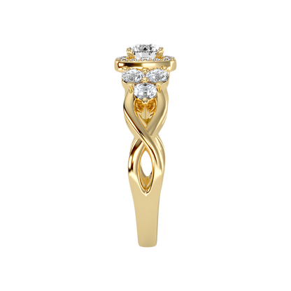 Loveable Halo Ring In 925 Sterling Silver - Eleven