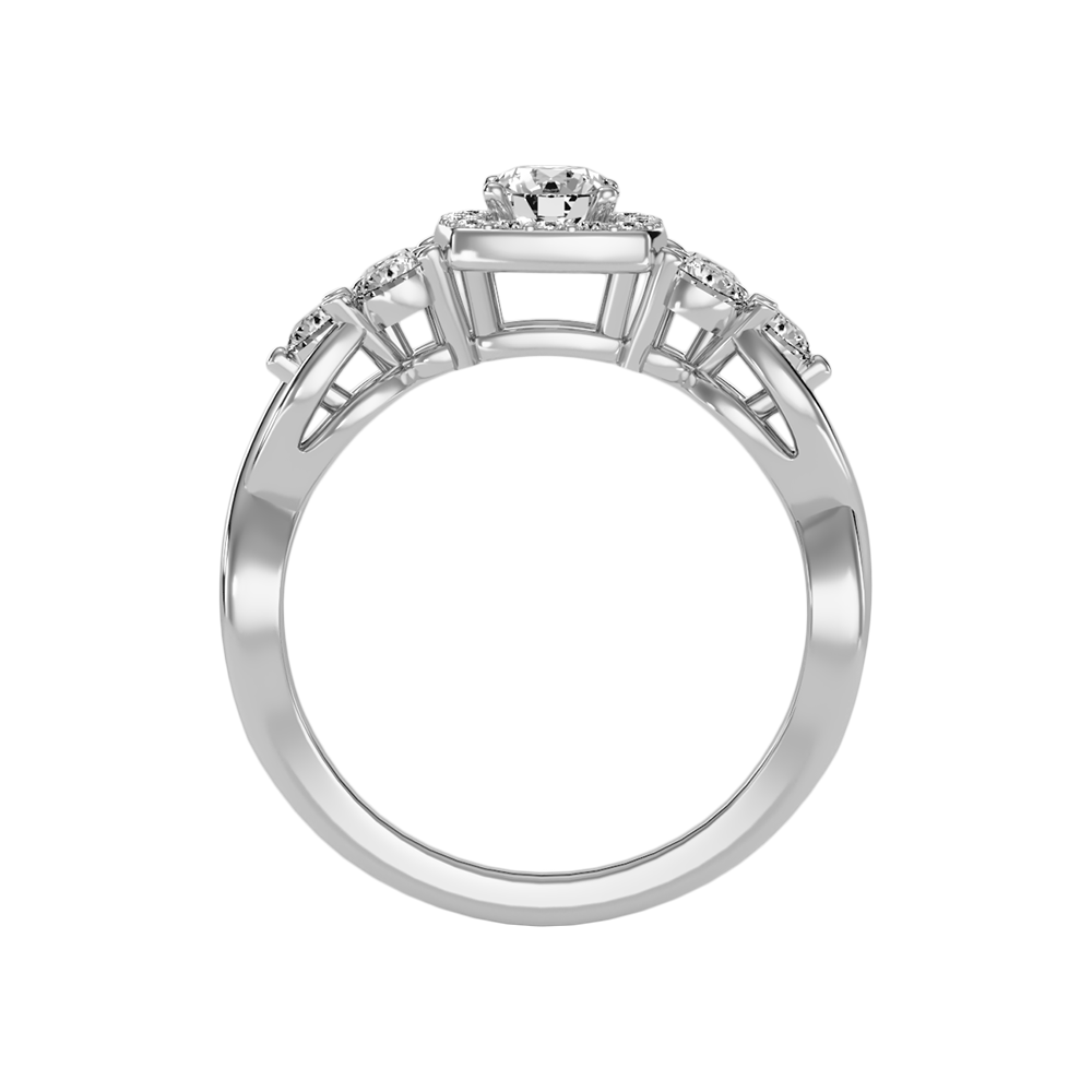 Loveable Halo Ring In 925 Sterling Silver - Two