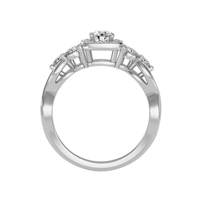 Loveable Halo Ring In 925 Sterling Silver - Two