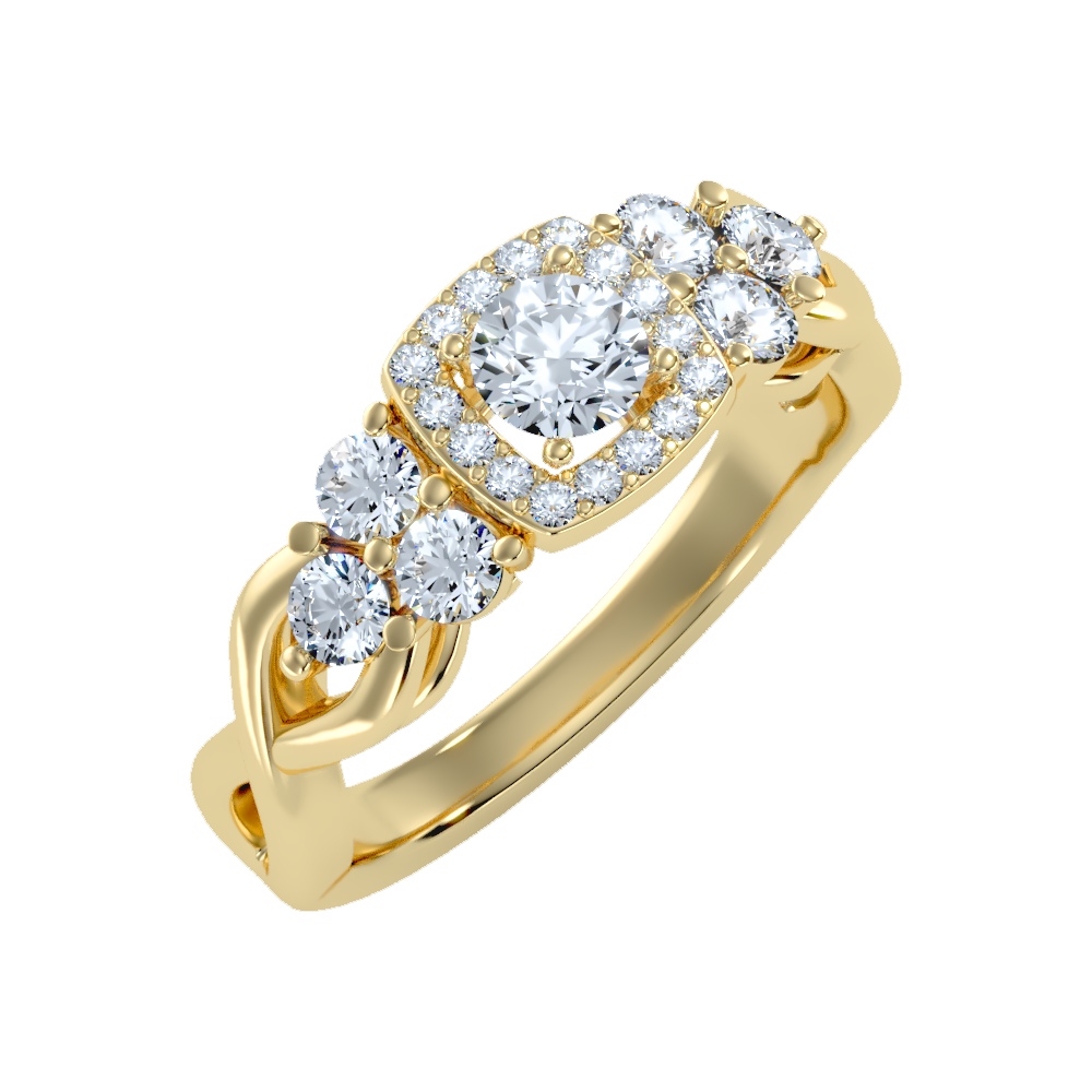 Loveable Halo Ring In 925 Sterling Silver - Nine