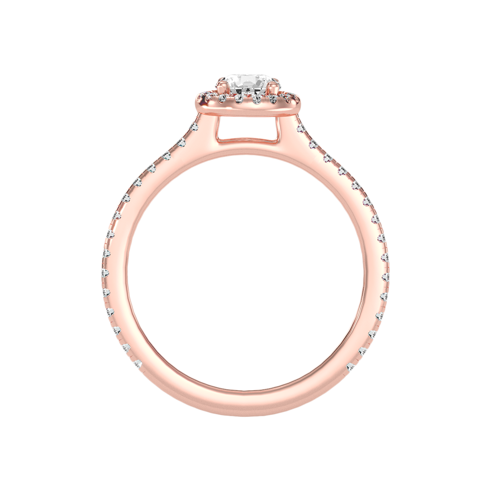 Lovely Classic Halo Diamond Engagement Ring - Ten