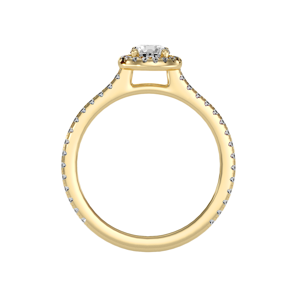 Lovely Classic Halo Diamond Engagement Ring - Two