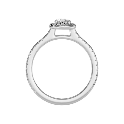 Lovely Classic Halo Diamond Engagement Ring - Six