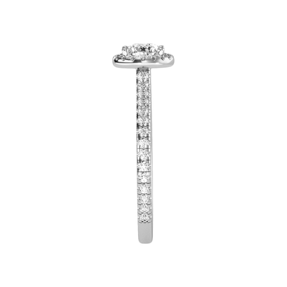 Lovely Classic Halo Diamond Engagement Ring - Eight