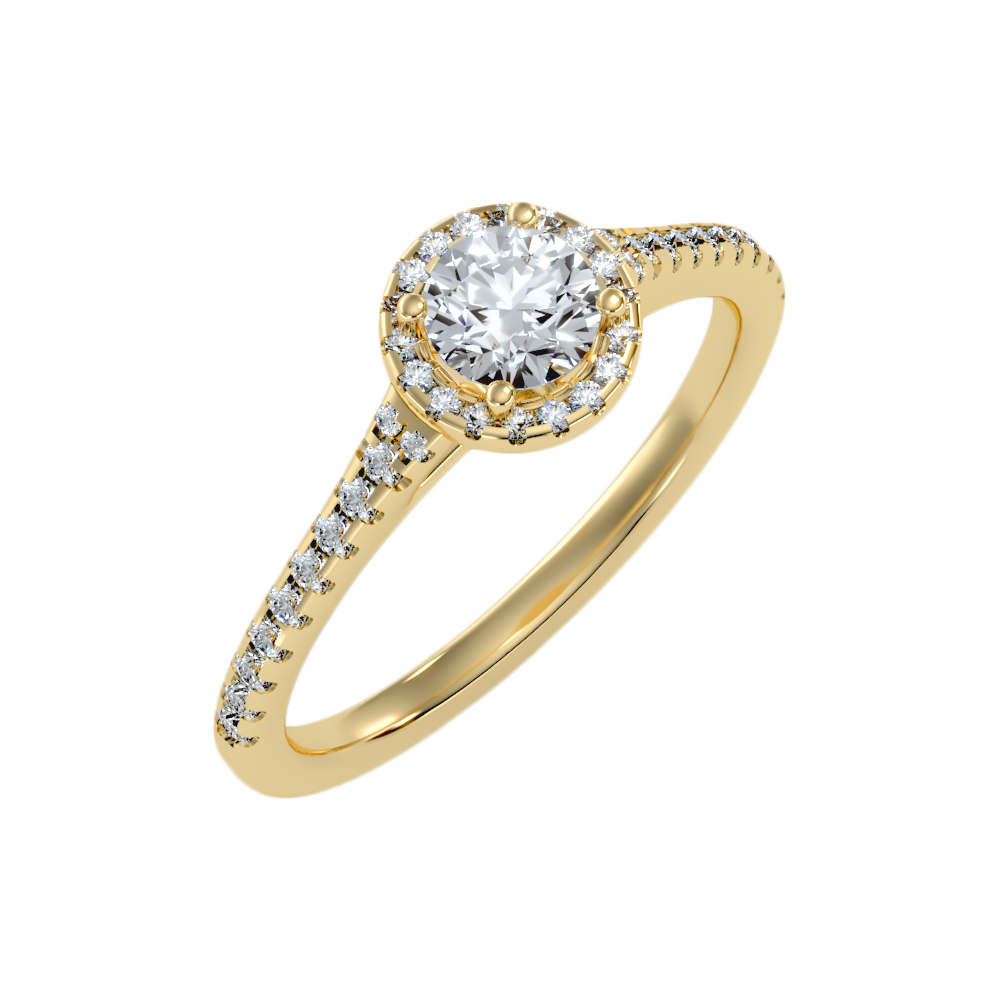 Lovesome Halo Ring In 925 Sterling Silver - Ten