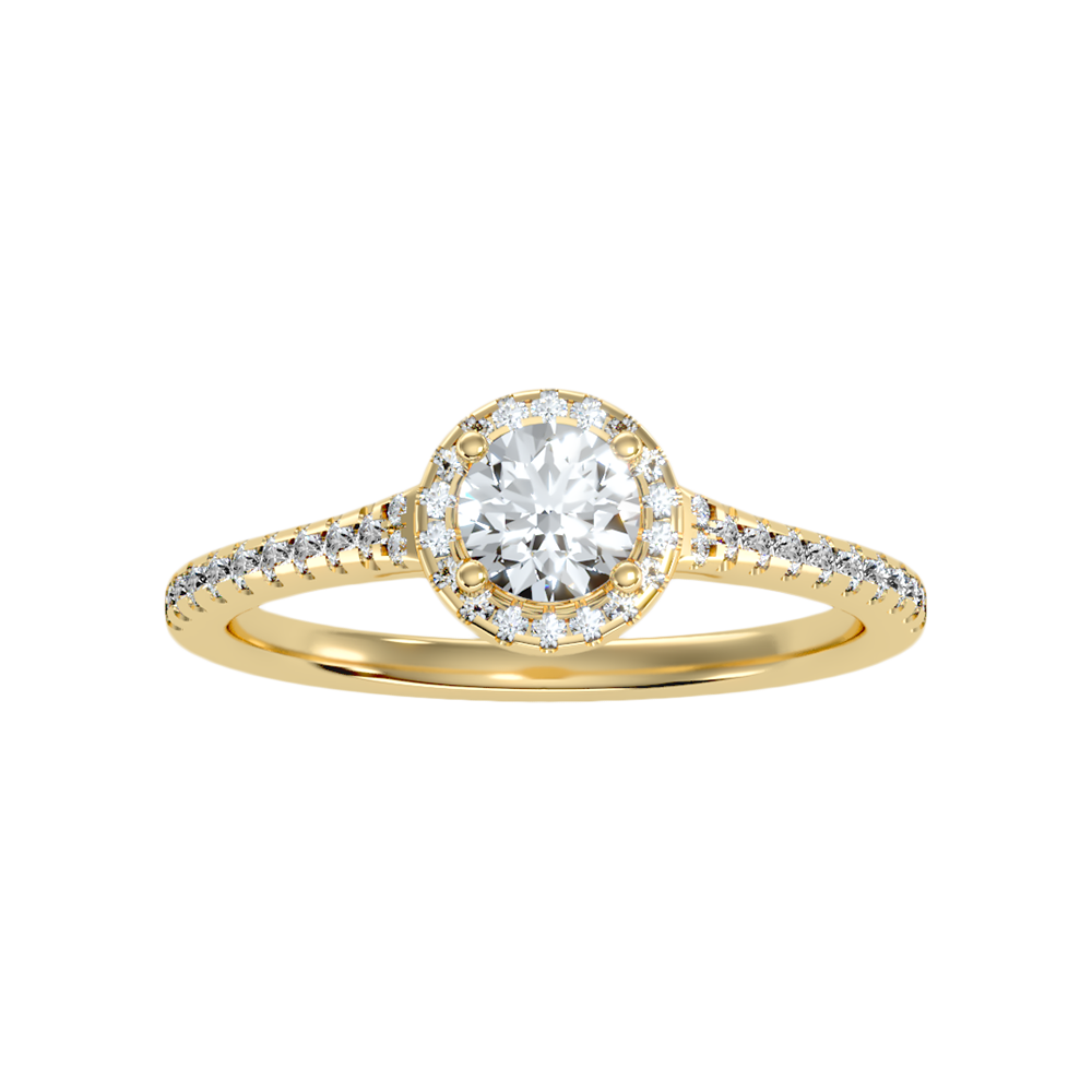 Lovesome Halo Ring In 925 Sterling Silver - Eleven