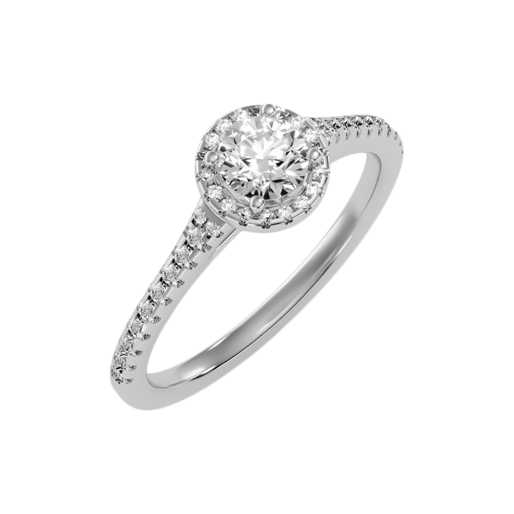 Lovesome Halo Ring In 925 Sterling Silver - Two