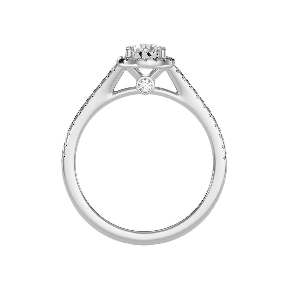 Lovesome Halo Ring In 925 Sterling Silver - Three