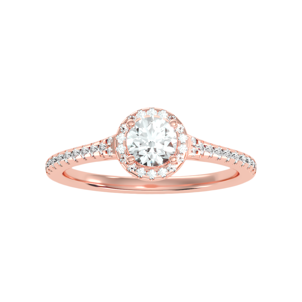 Lovesome Halo Ring In 925 Sterling Silver - Six