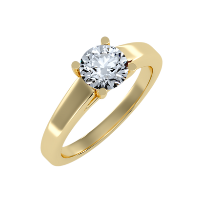 Love Solitaire Ring In 925 Sterling Silver - One