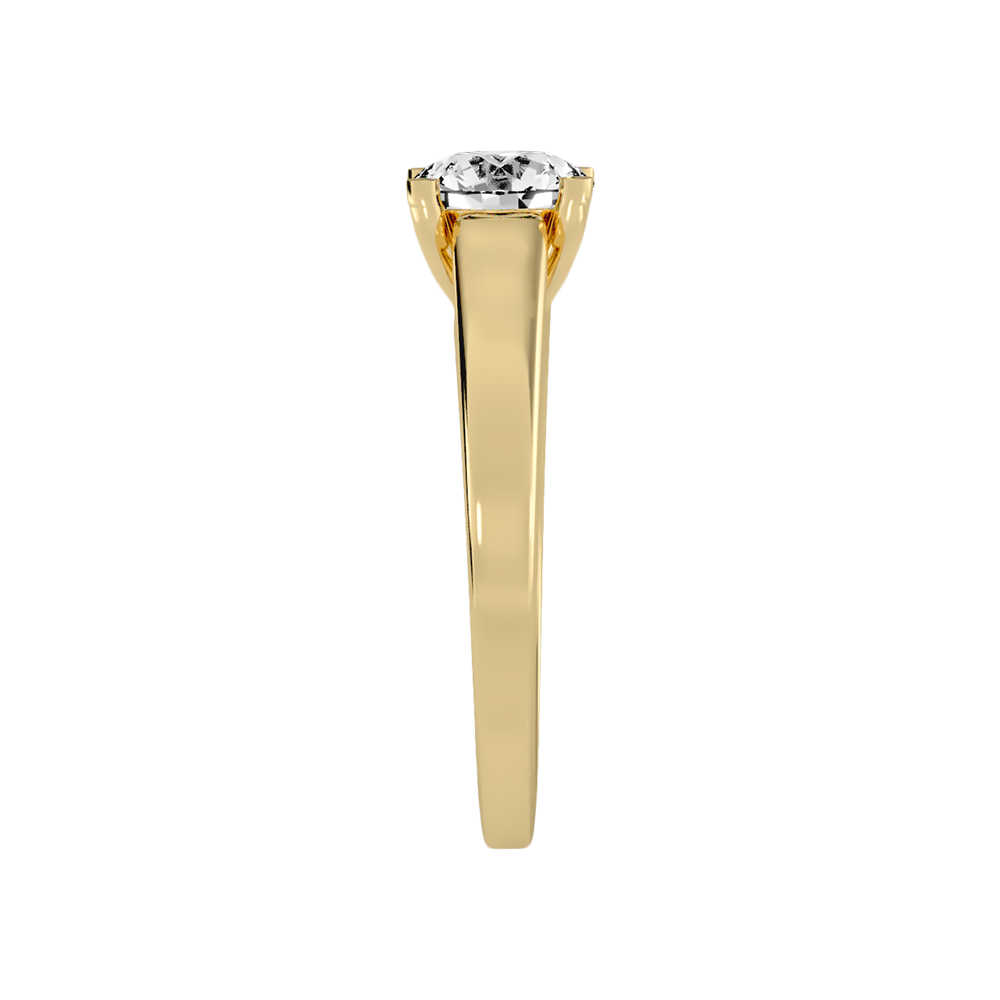 Love Solitaire Ring In 925 Sterling Silver - Four