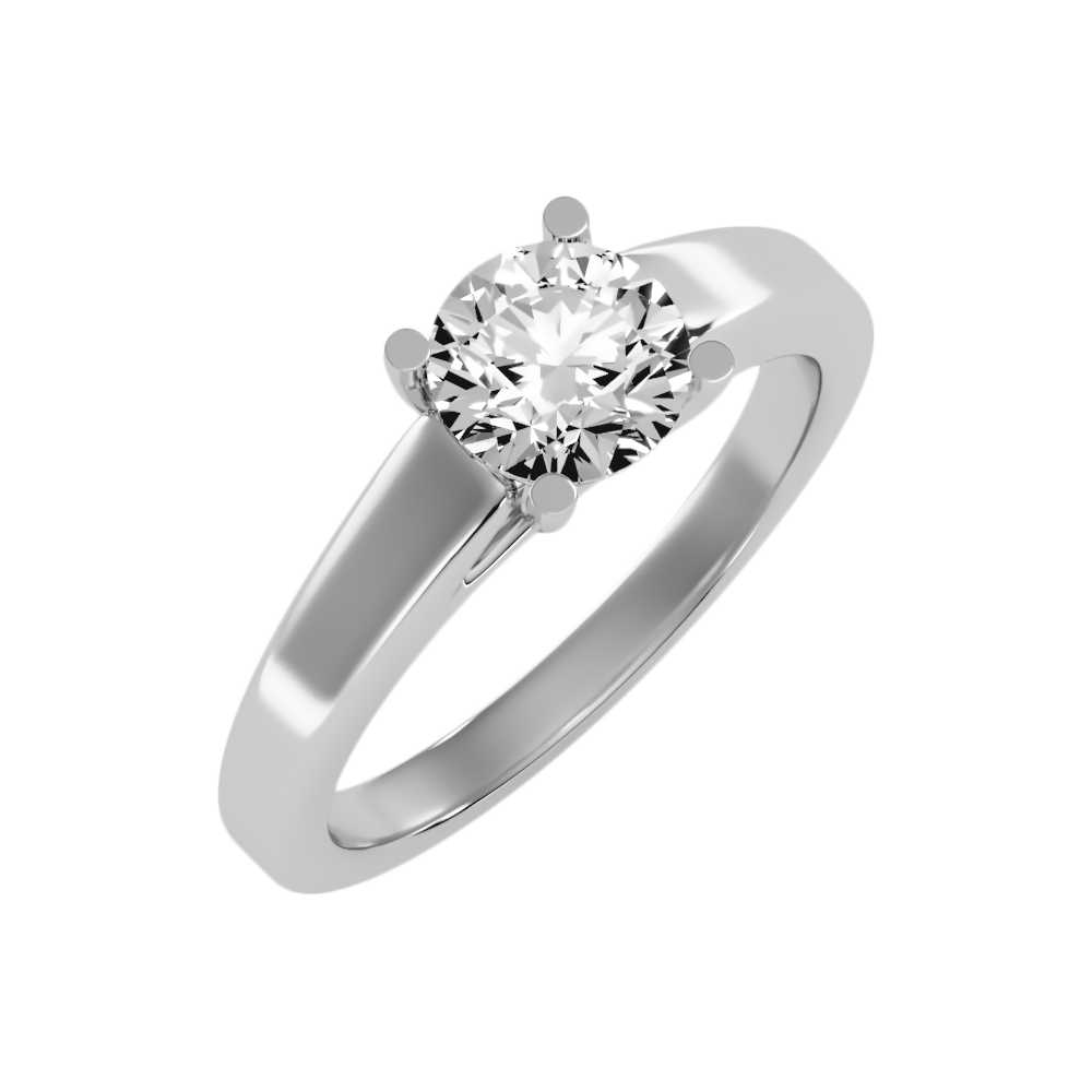 Love Solitaire Ring In 925 Sterling Silver - Five