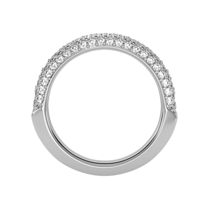 Loving Half Eternity Ring In 925 Sterling Silver - One