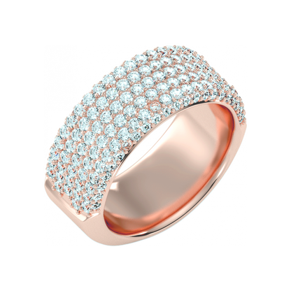 Loving Half Eternity Ring In 925 Sterling Silver - Ten