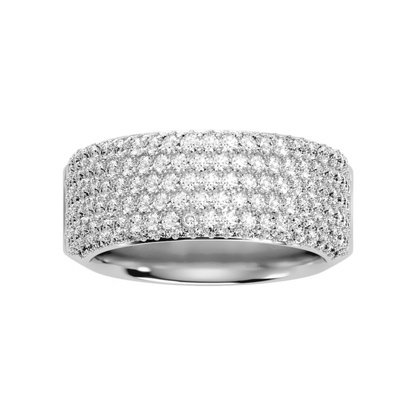 Loving Half Eternity Ring In 925 Sterling Silver - Four