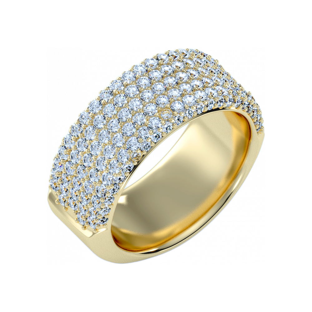 Loving Half Eternity Ring In 925 Sterling Silver - Six
