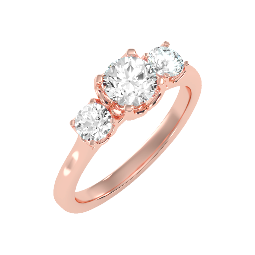 Lucent Tri Stone Ring - One