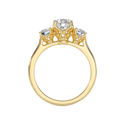 Lucent Tri Stone Ring - Twelve