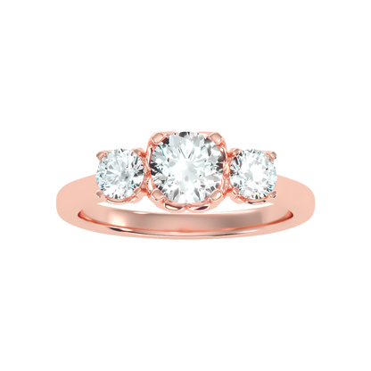 Lucent Tri Stone Ring - Two